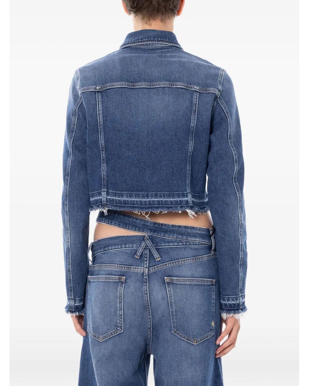 CYCLE Blue Veste En Jean Milù À Coupe Crop