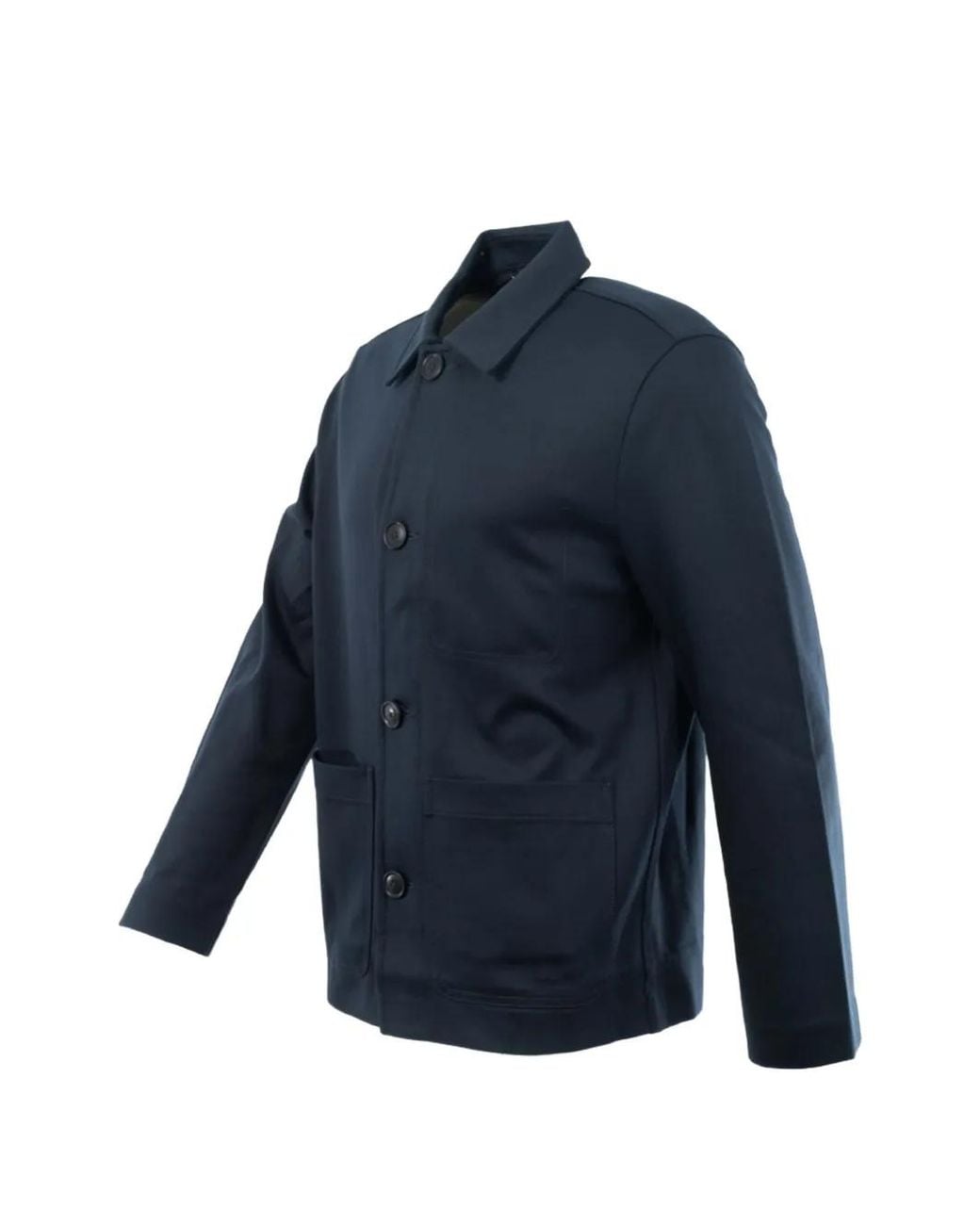 Drykorn Blue Makona Patch-Pocket Shirt Jacket for men
