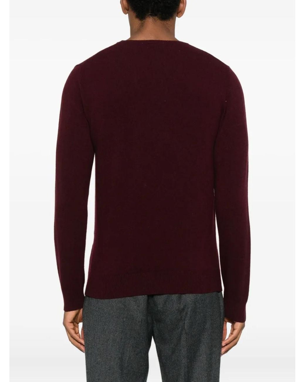 Daniele Fiesoli Purple Crew-Neck Long-Sleeve Sweater for men