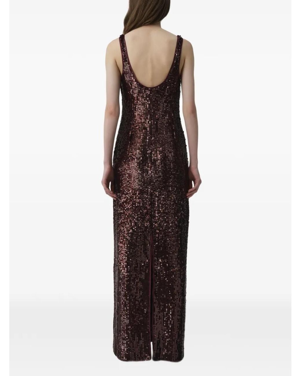 Jonathan Simkhai Purple Bex Sequin-Embellished Maxi Dress