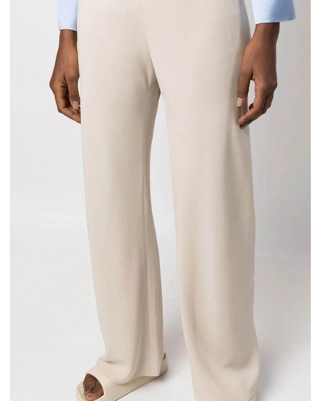 Vince Natural High-Waist Wide-Leg Trousers