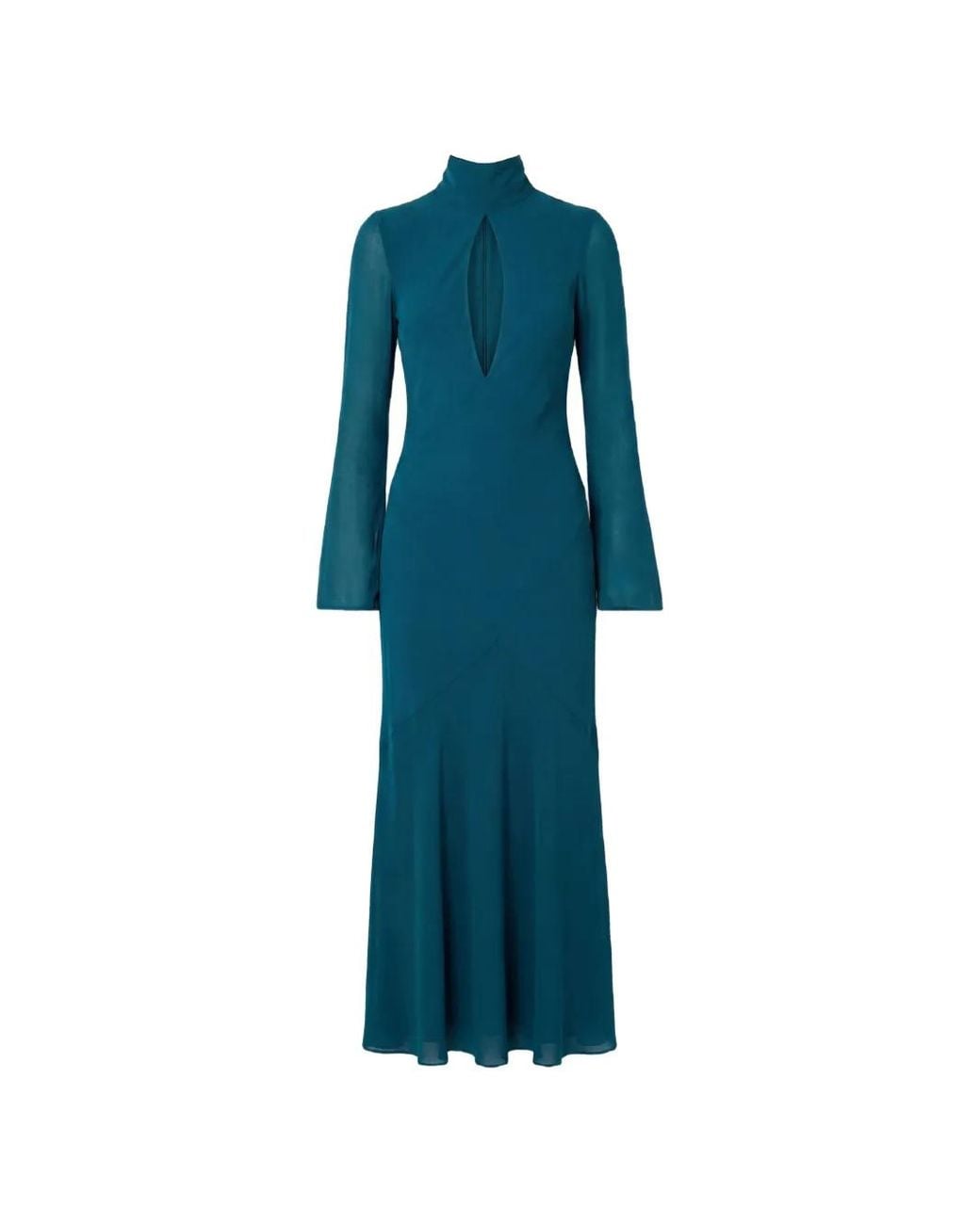 Nicholas Cut-Out Tie-Back Maxi Dress in Blue