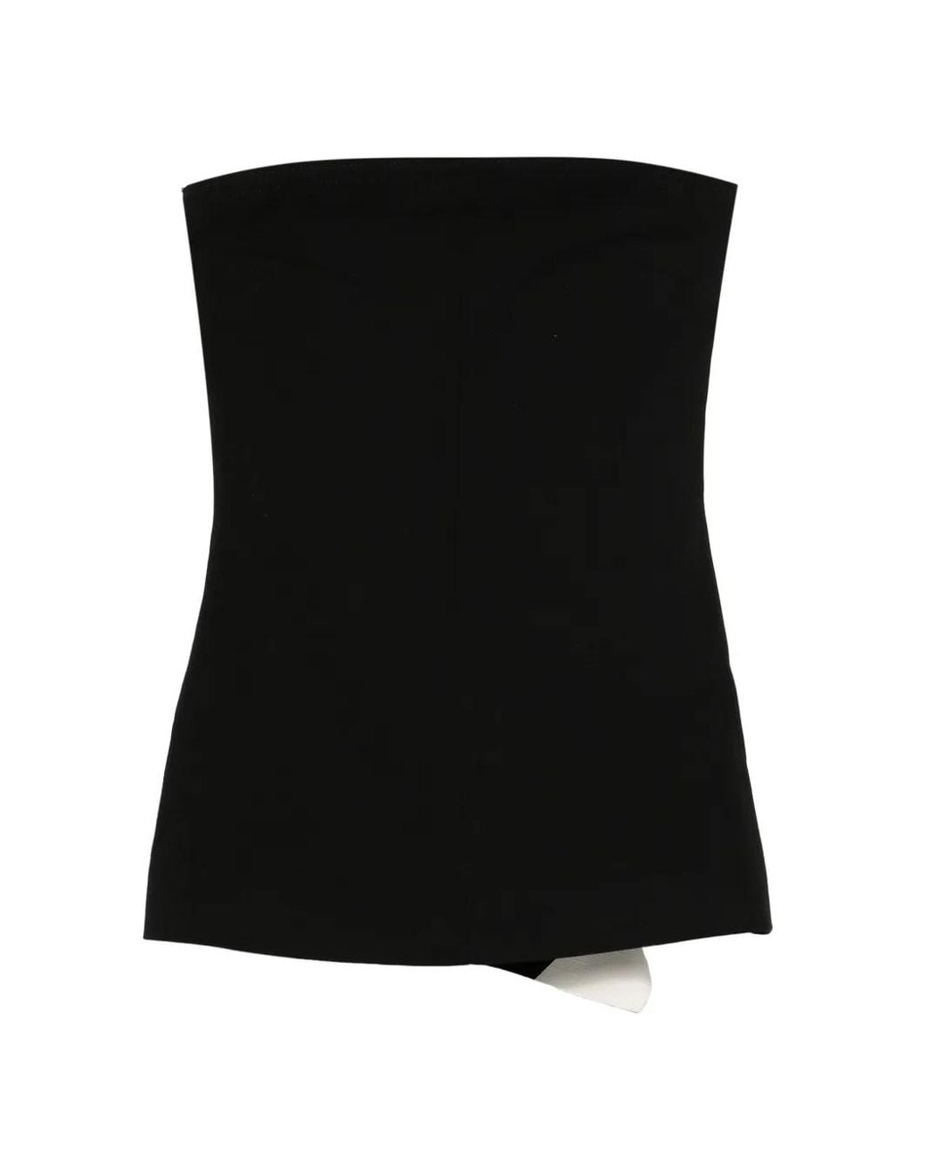Entire studios Black Strapless Panelled Top