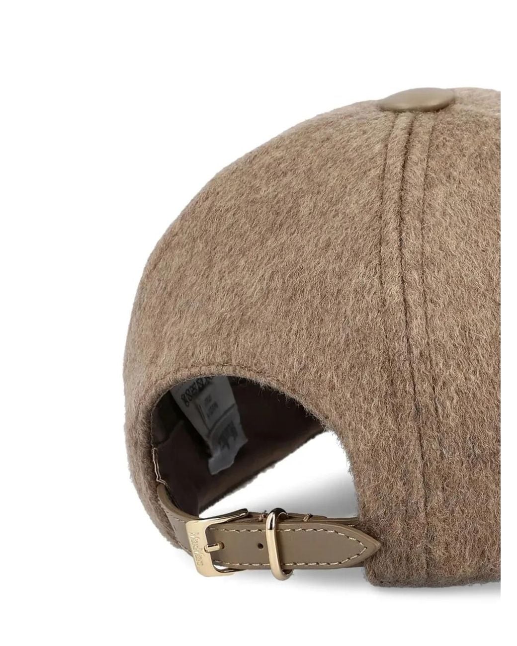 Max Mara Natural Logo-Plaque Cashmere Cap