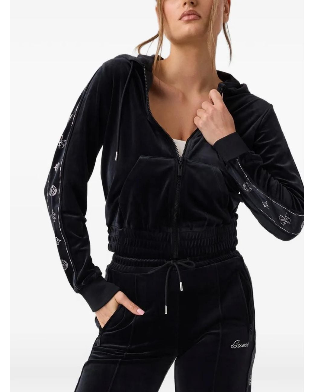 Guess Black Rhinestones Sweatshirt