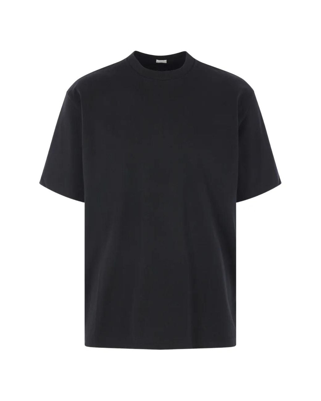 A.PRESSE Black Crew-Neck T-Shirt for men