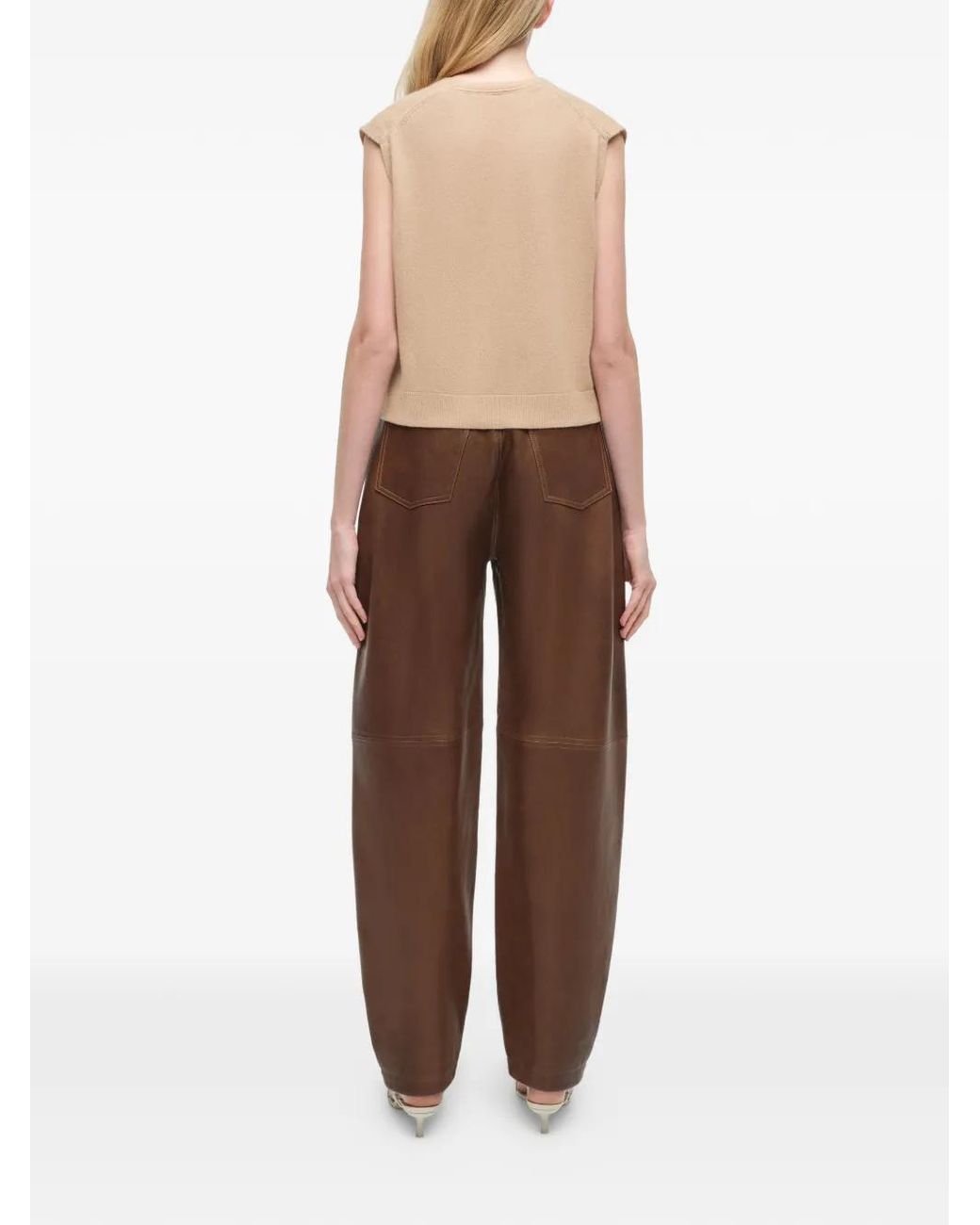 Jonathan Simkhai Natural Rozzi V-Neck Cashmere Vest