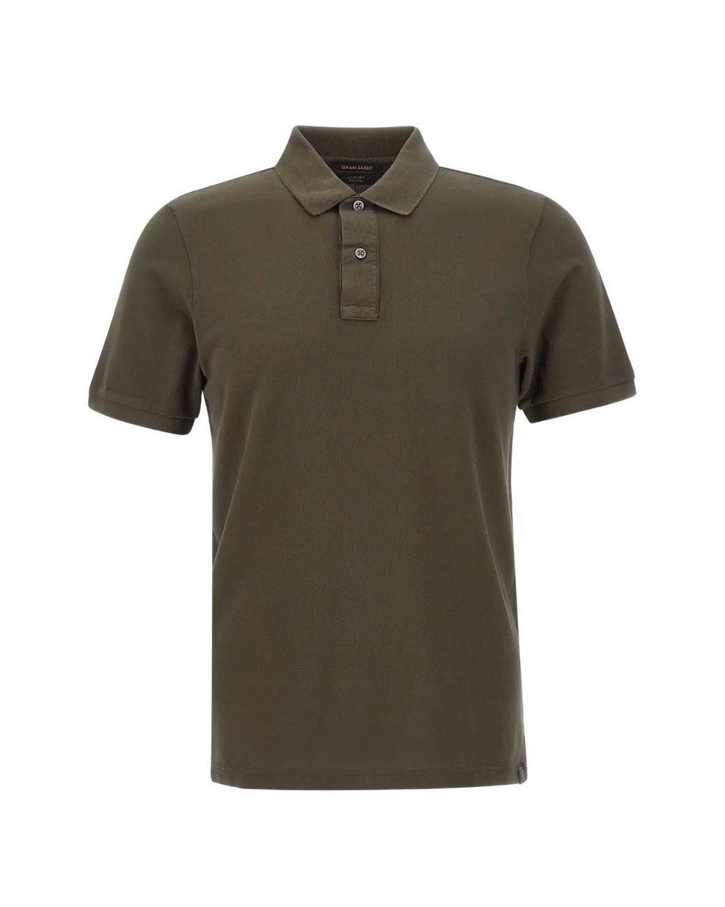 Gran Sasso Green Short-Sleeve Polo Shirt for men