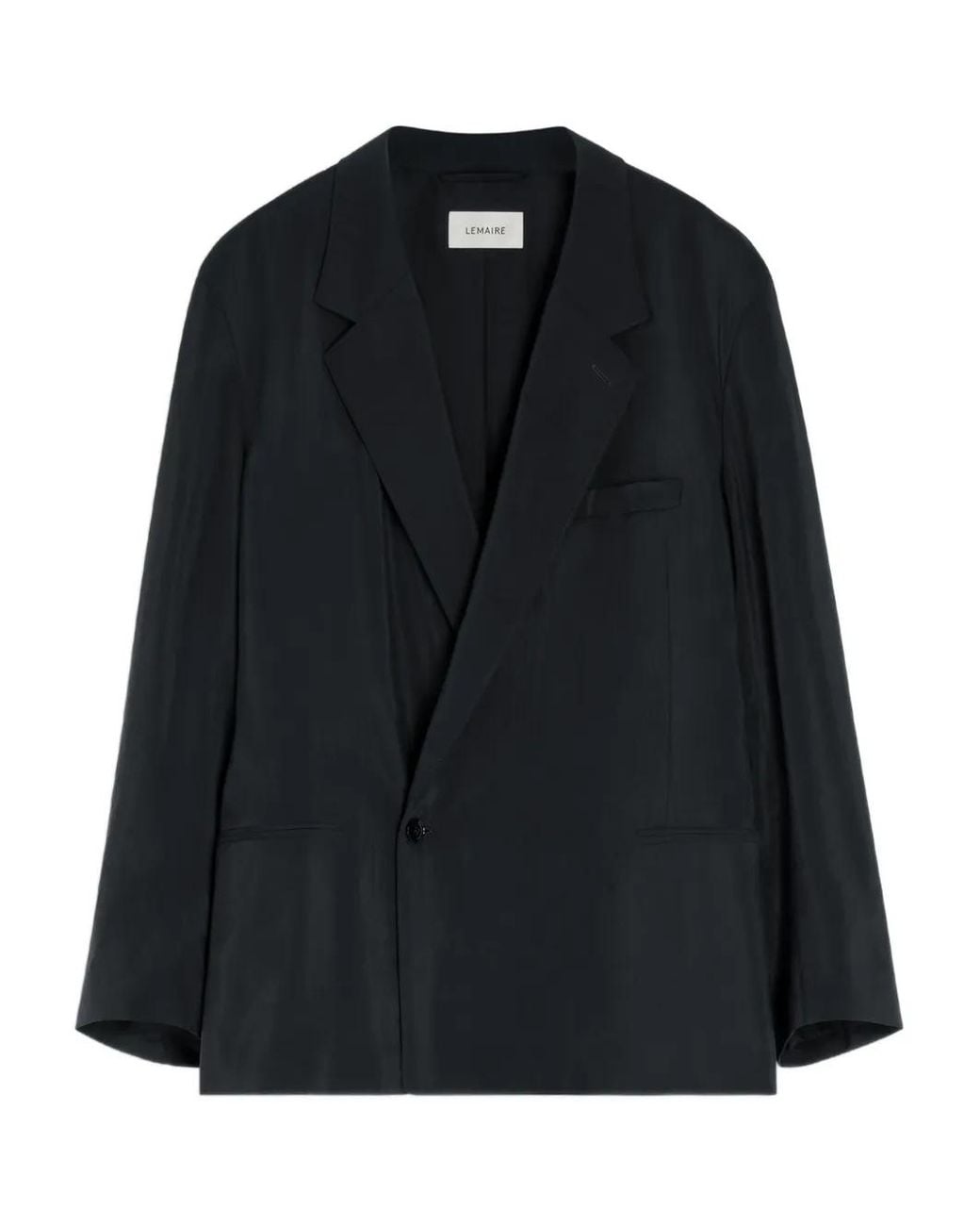Lemaire Black Single-Breasted Blazer for men