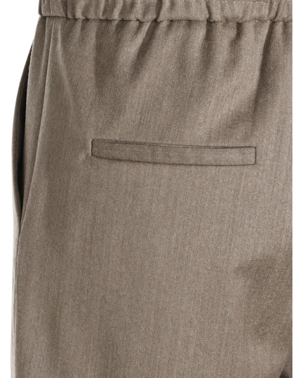 Antonelli Gray Drawstring-Waist Trousers