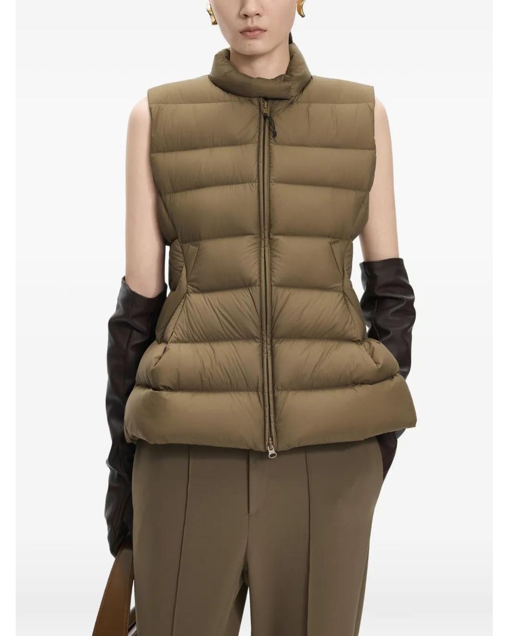 JNBY Green Quilted High-Neck Gilet