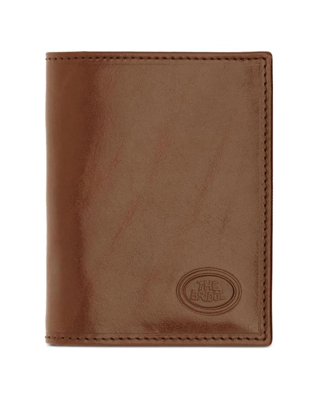 The Bridge Brown Story Logo-Embossed Leather Cardholder for men