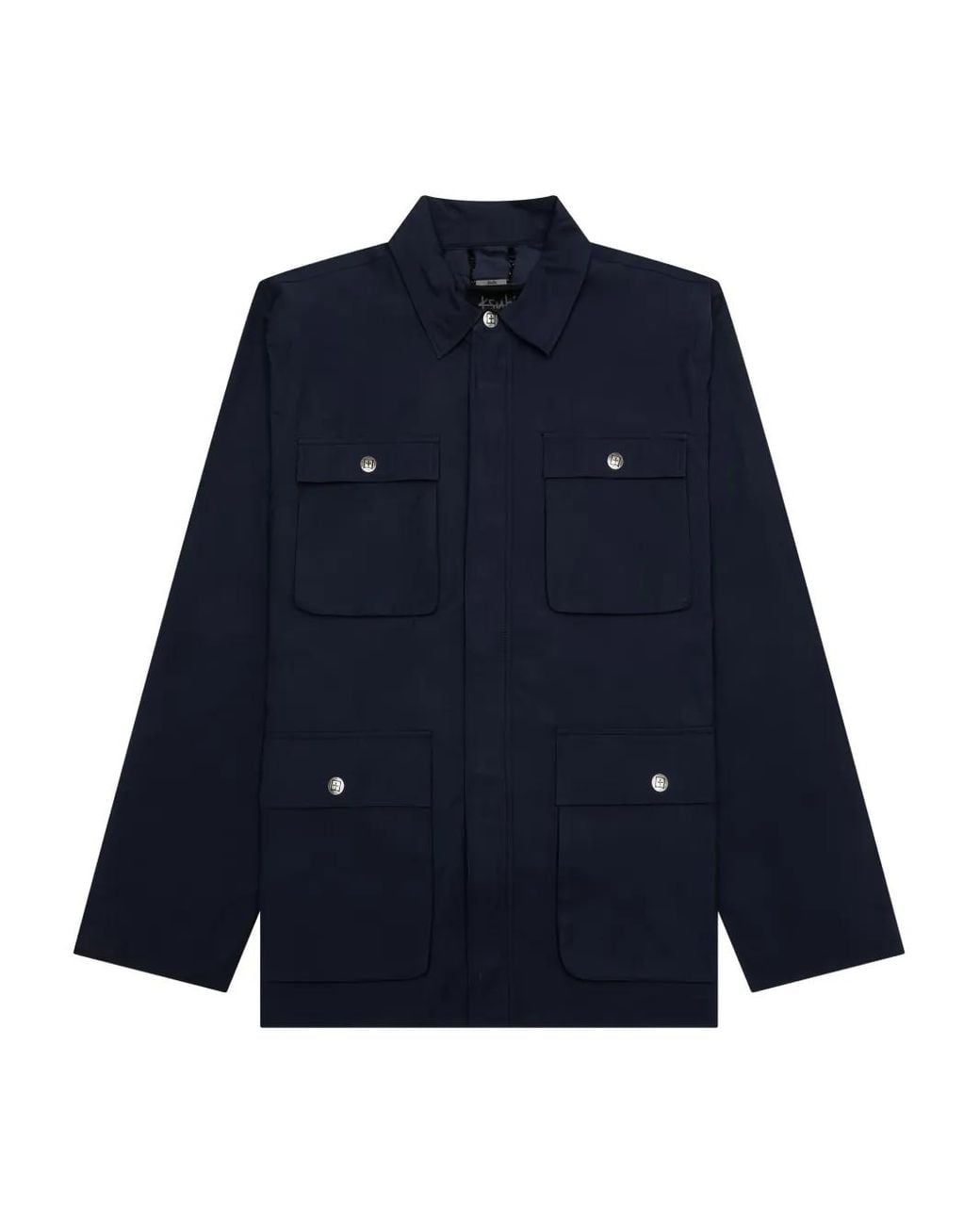 Ksubi Blue Detonate Cross-Stitch Pocket Jacket for men