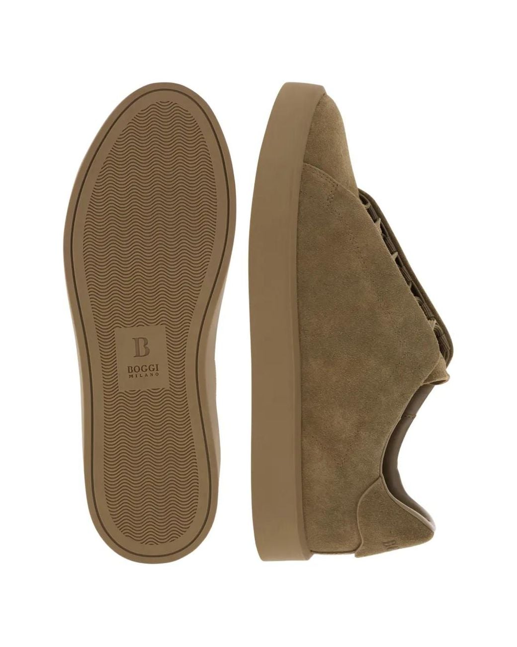 Boggi Brown Essence Suede Sneakers for men