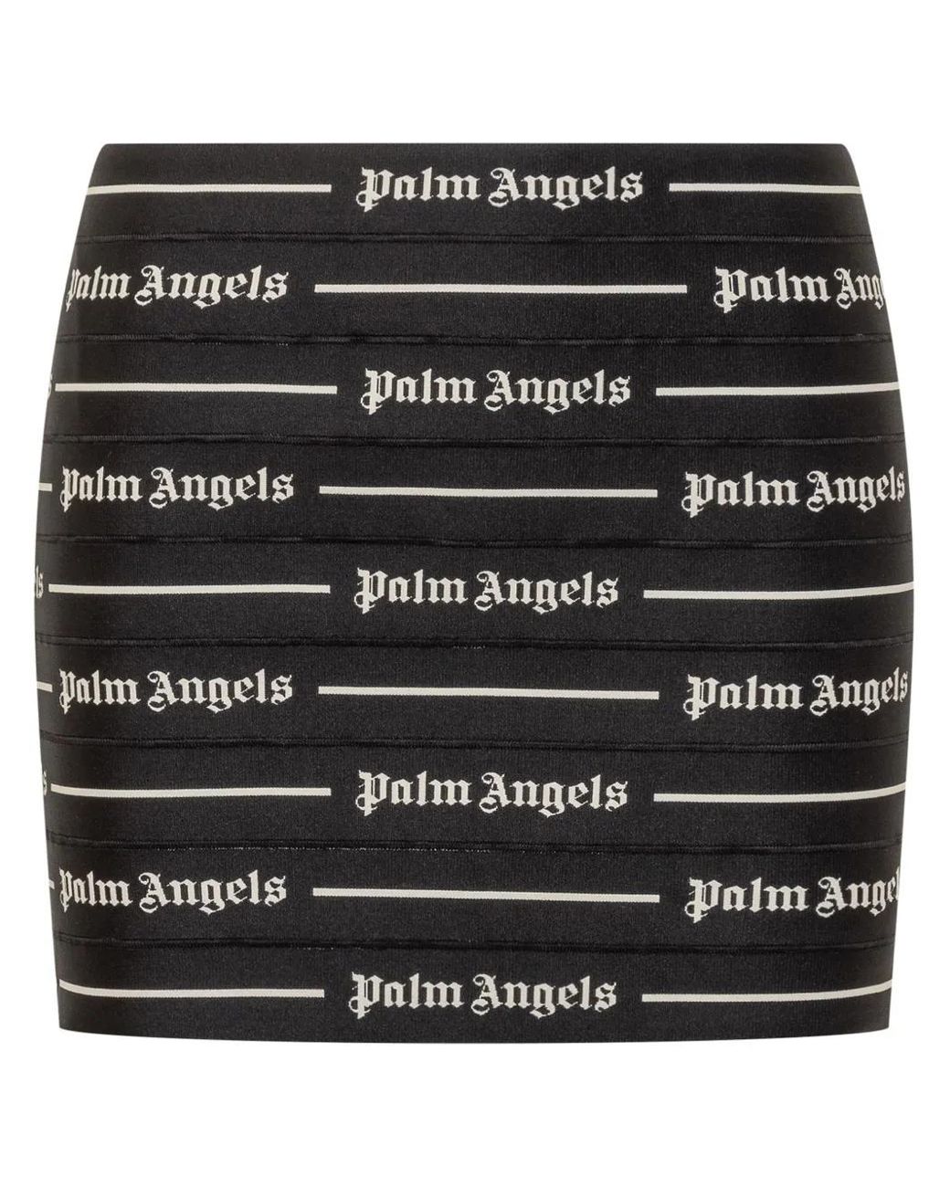 Palm Angels Black Class Logo Mini Skirt