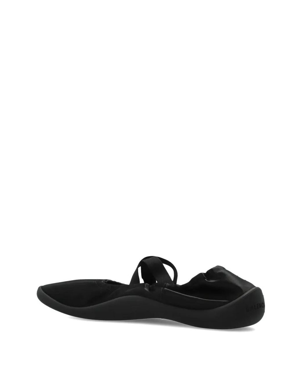 Balenciaga White Shibuya Cross-Strap Ballet Flats