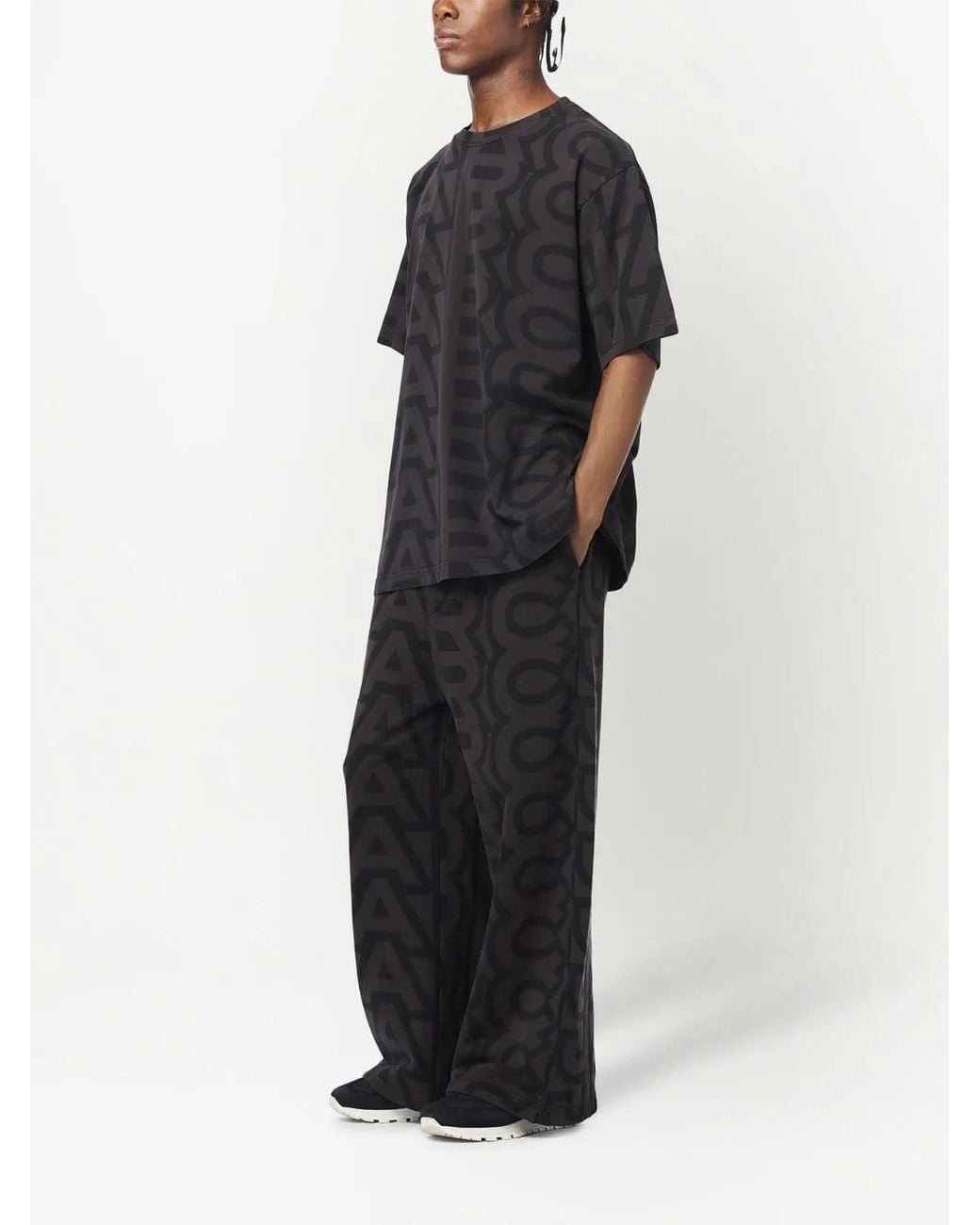 Marc Jacobs Black Monogram Oversized Track Pants