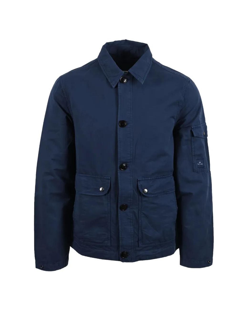 Paul Smith Blue Multi-Pocket Shirt Jacket for men