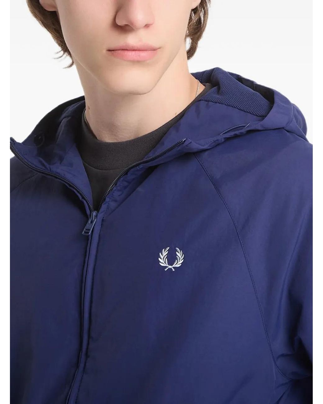 Veste À Logo Brodé Fred Perry pour homme en coloris Blue