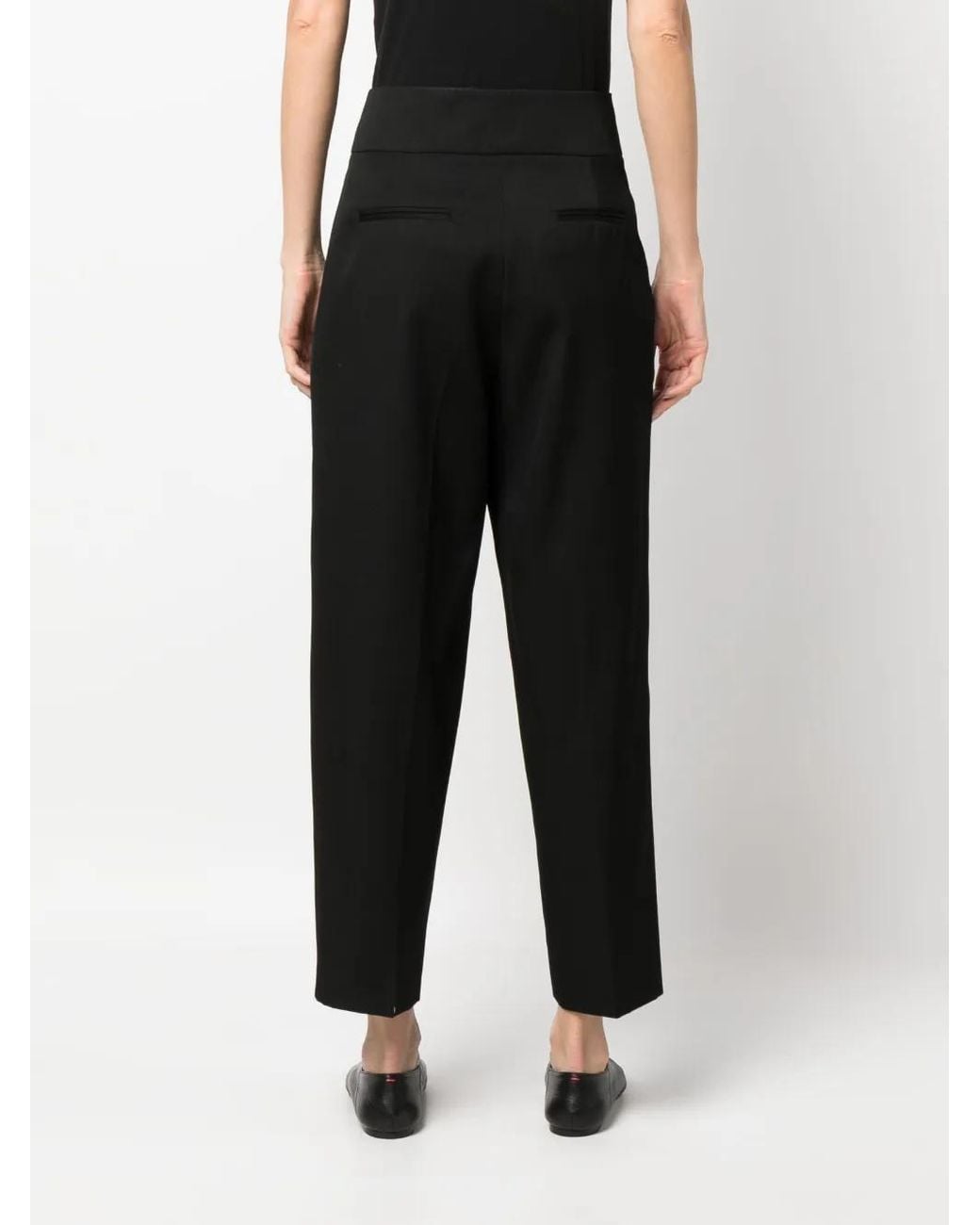 Fabiana Filippi Black High-Waisted Tapered Trousers