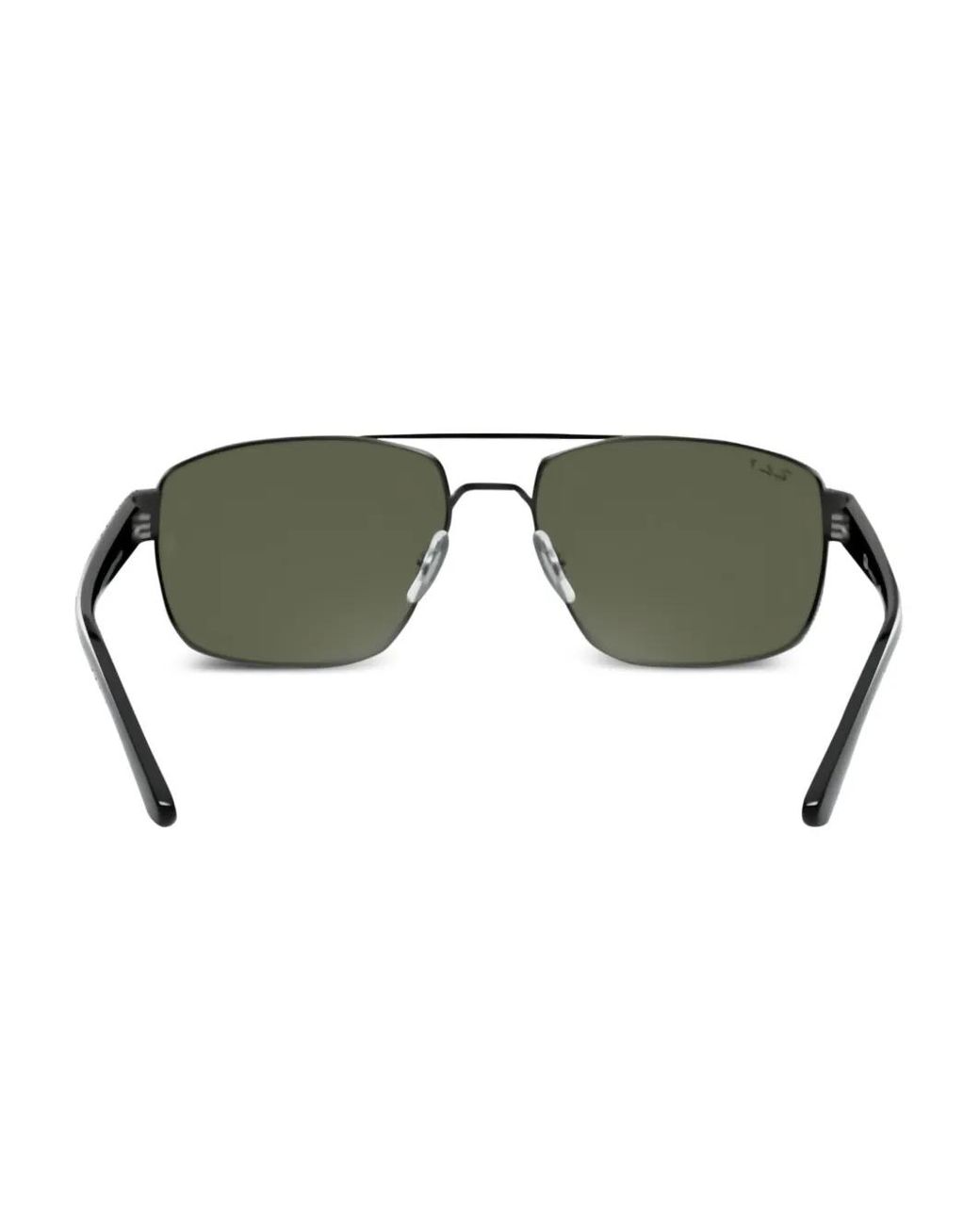 Ray-Ban Green Rectangle-Frame Sunglasses