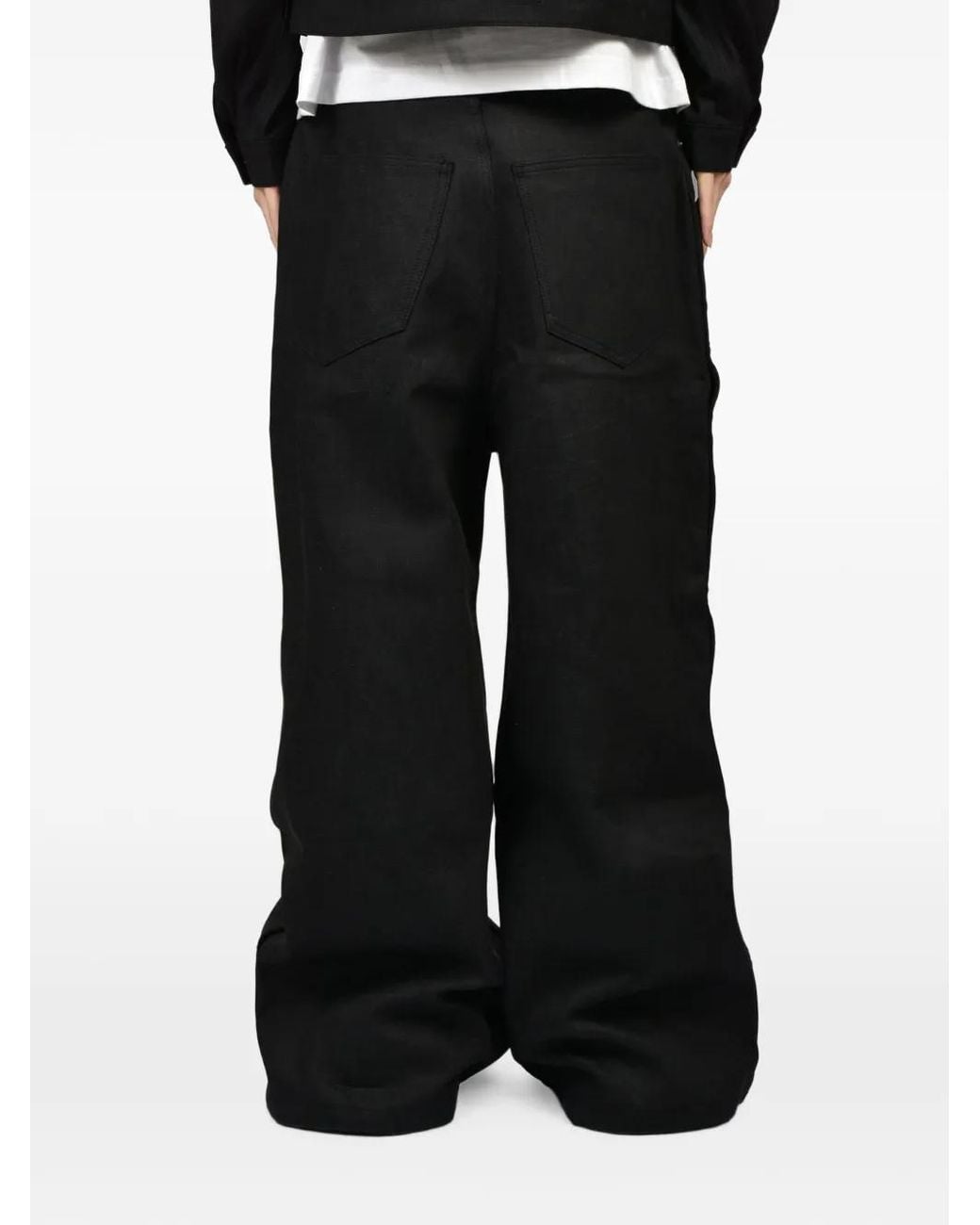 Rivet & Hide Black Side-Snap Baggy Jeans for men