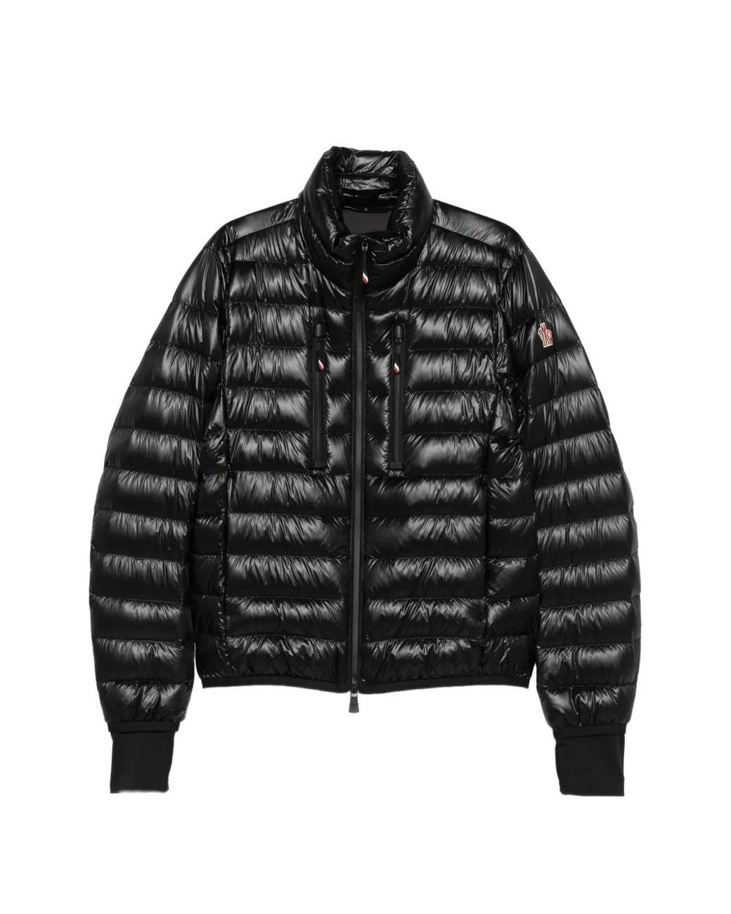 Moncler Black Quilted High-Neck Jacket for men