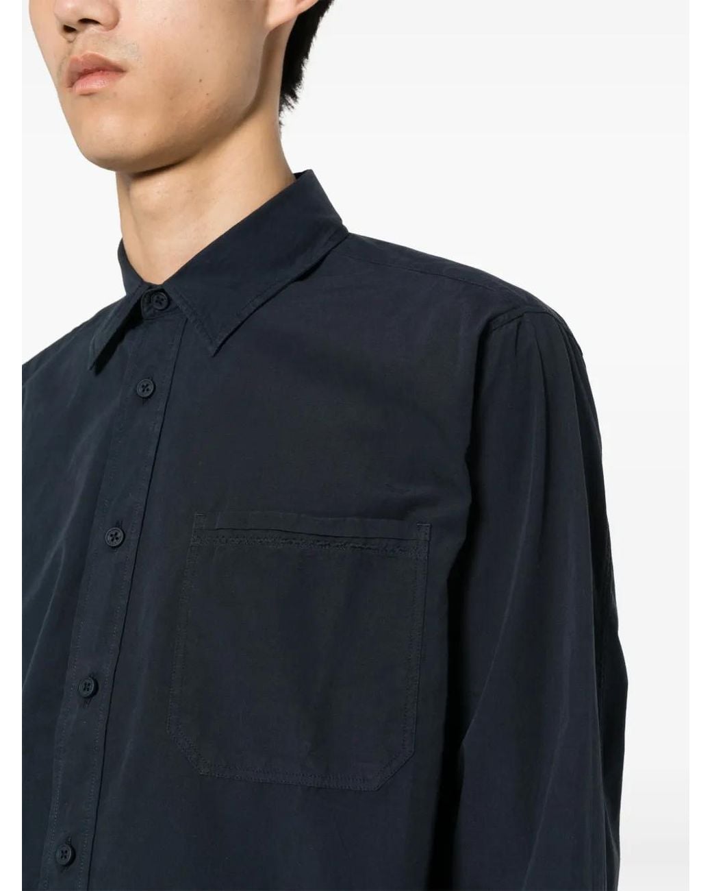 Orlebar Brown Blue Grasmoor Gd Cotton Shirt for men