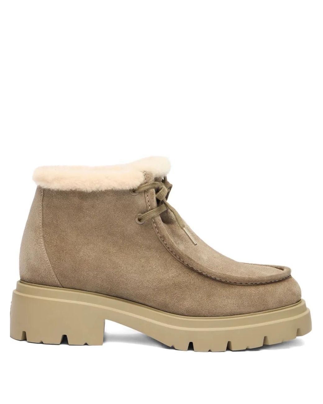 Stuart Weitzman Brown Hudson Shearling Boots