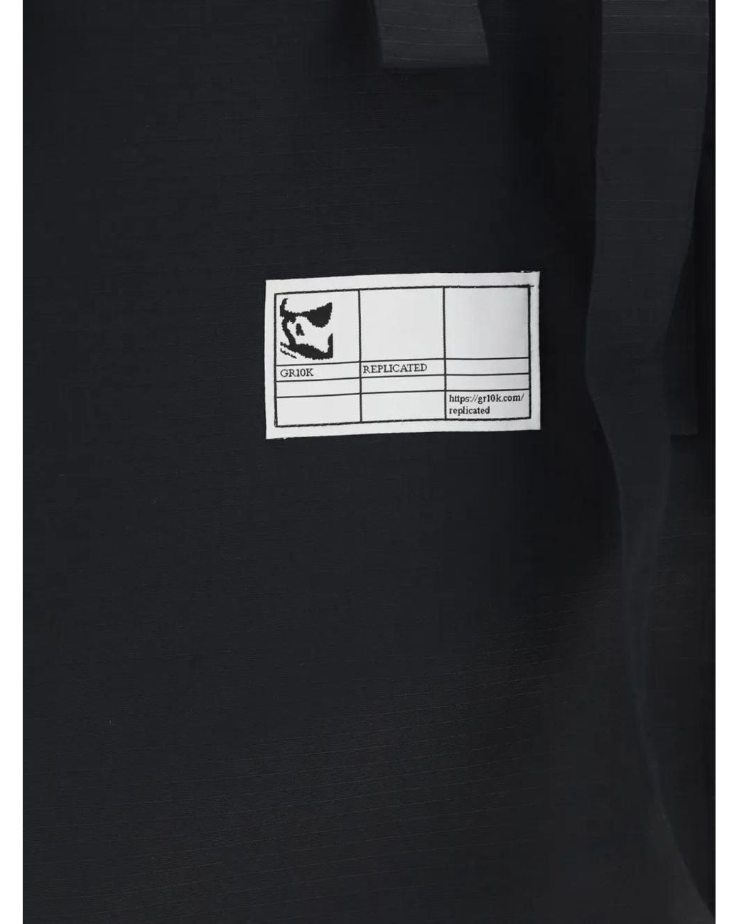 GR10K Black Replicated Tote Bag for men