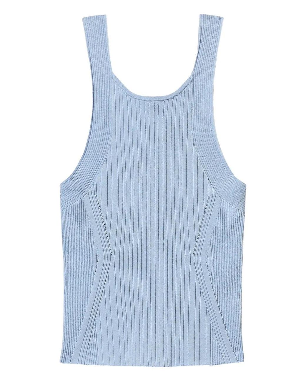 Twinset Blue Knitted Tank Top
