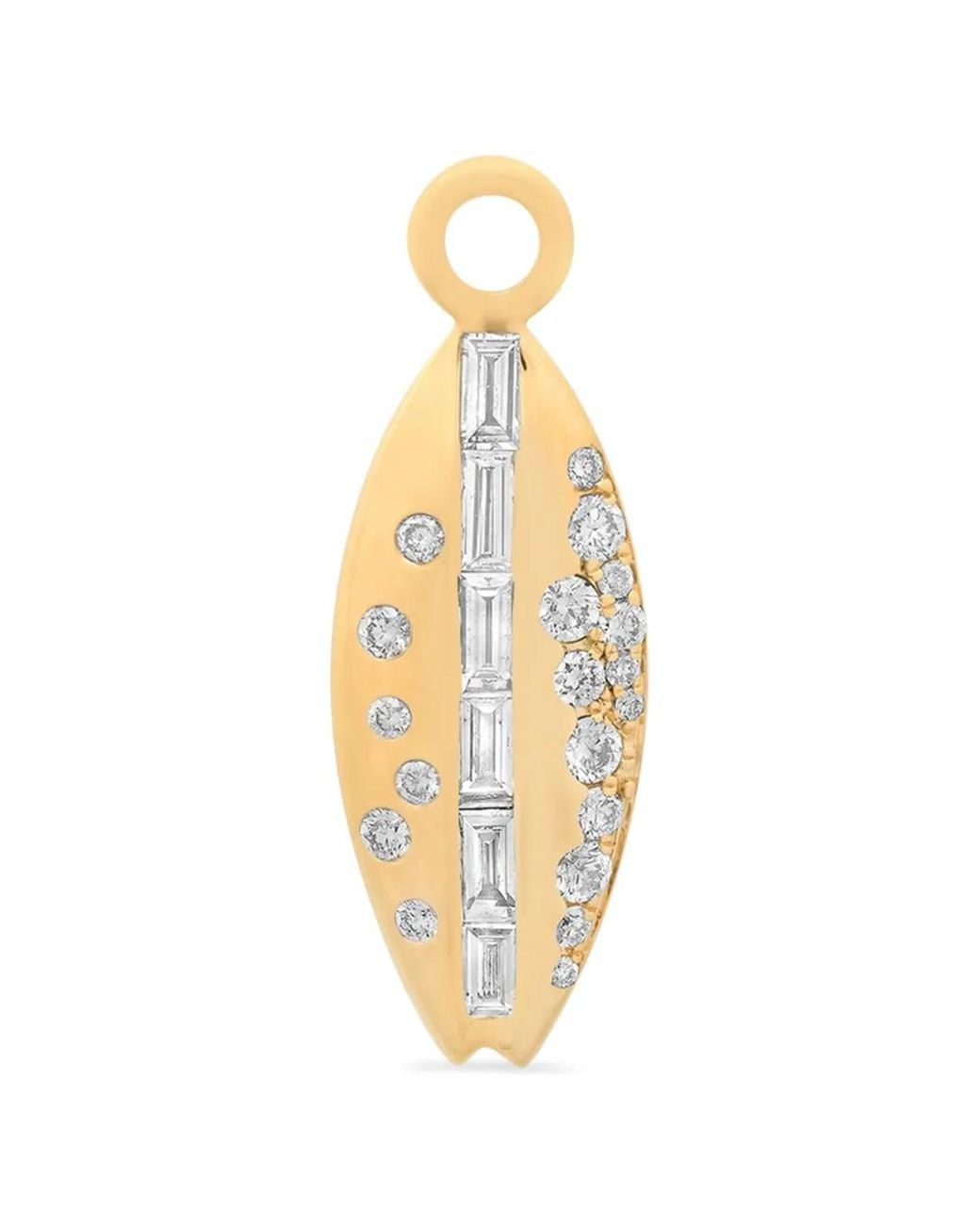 Sara Weinstock Metallic Surfboard-Motif Diamond Pendant
