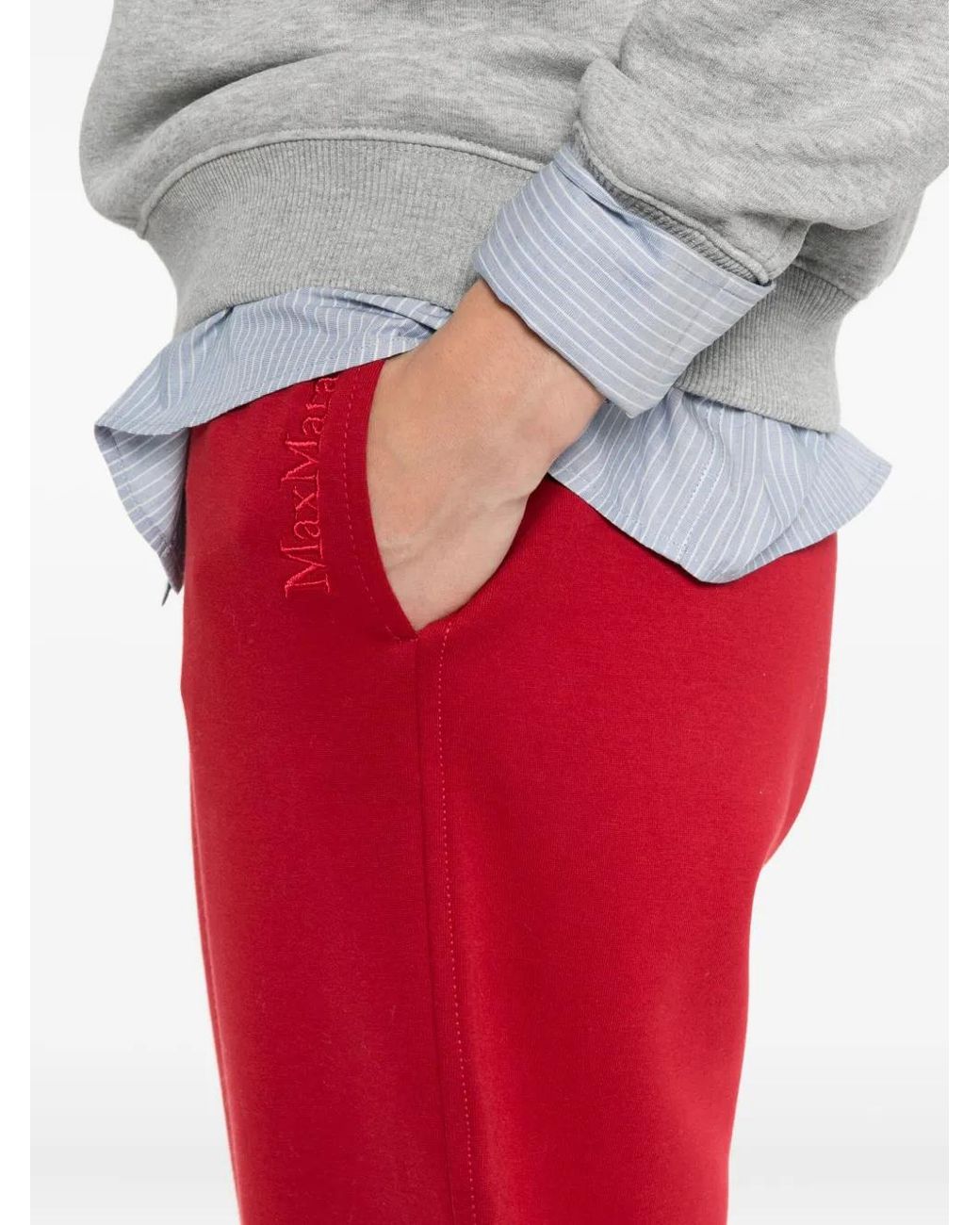 Max Mara Embroidered-Logo Track Pants