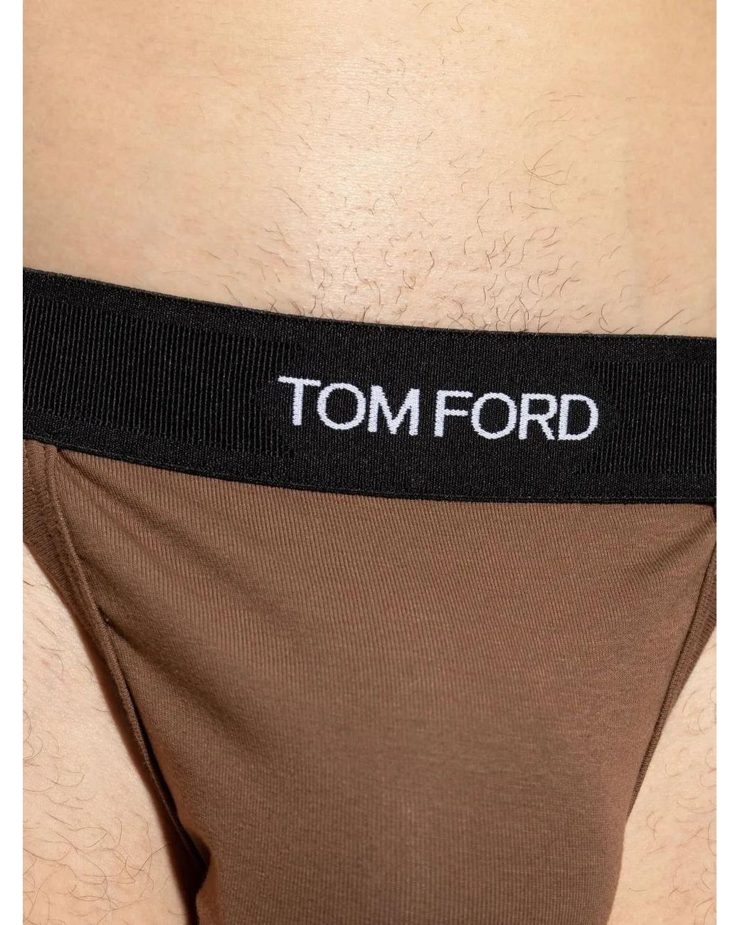 Tom Ford Black Logo-Embellished Jockstrap for men