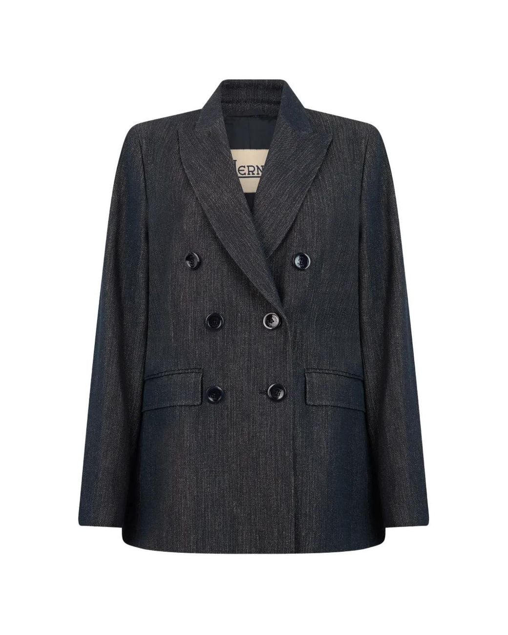 Herno Black Double-Breasted Blazer