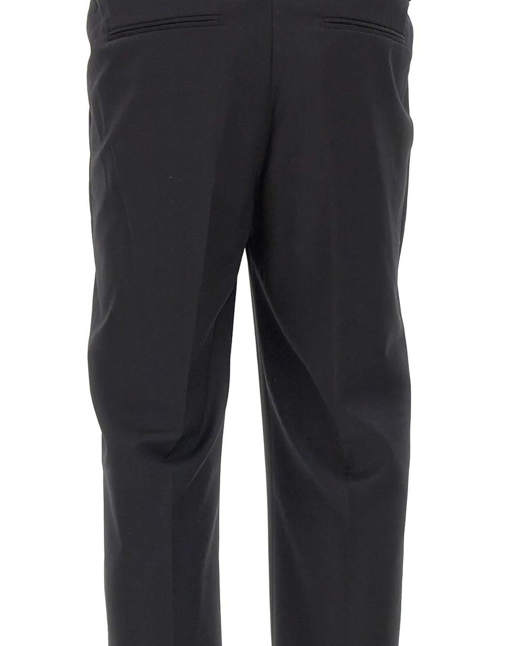 Pantaloni Con Pinces di Devore in Blue da Uomo