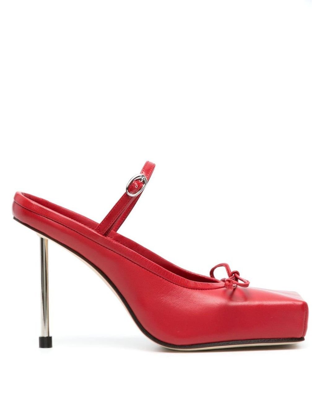 Jacquemus Les Chaussures Ballet 110mm Leather Mules in Red | Lyst