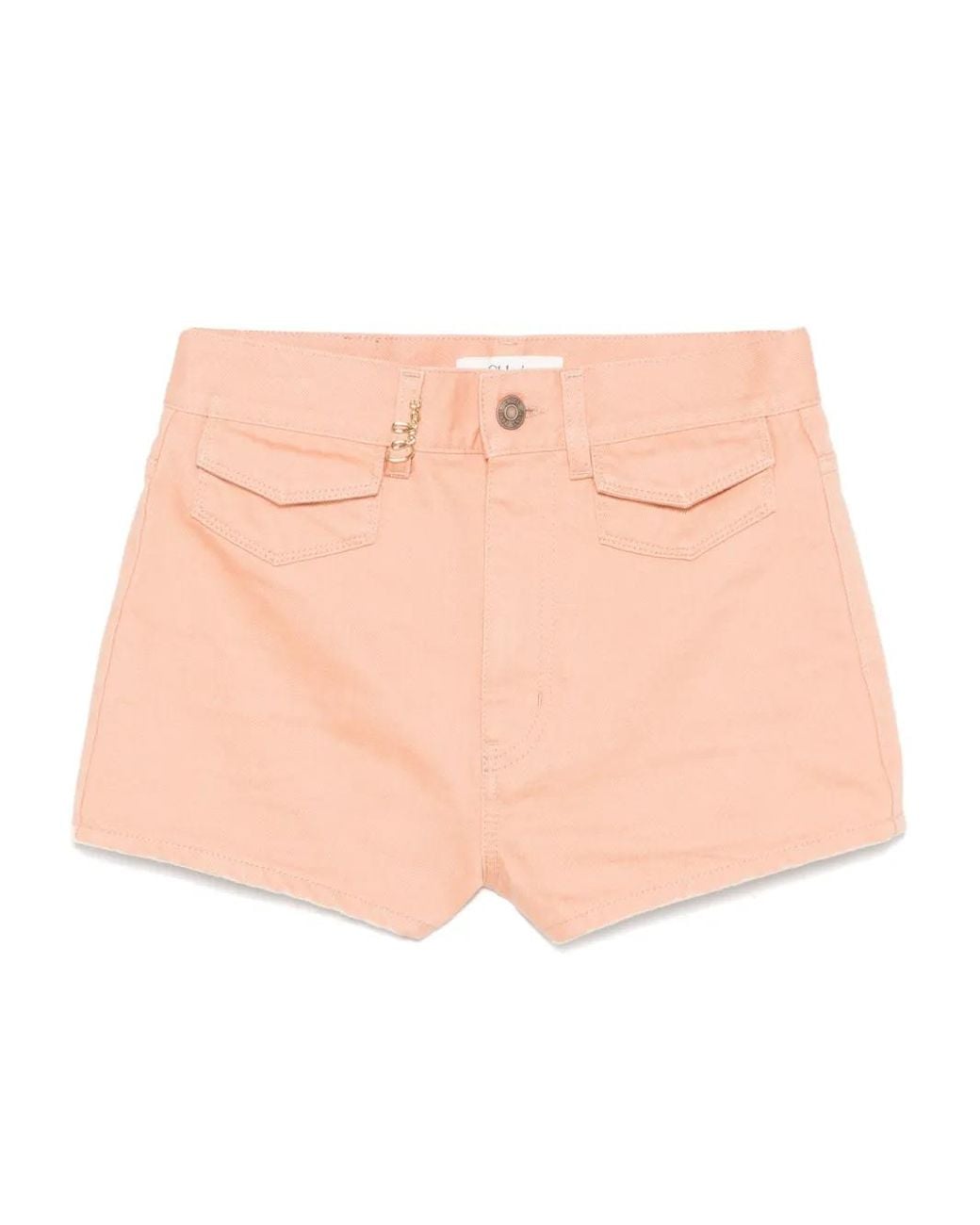Chloé Pink Embellished Denim Shorts