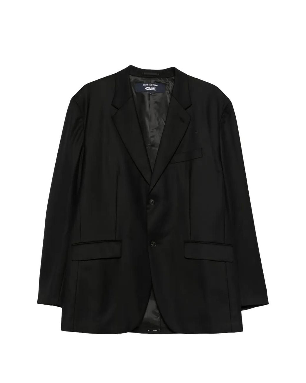 Comme des Garçons Black Single-Breasted Notch-Lapels Jacket for men