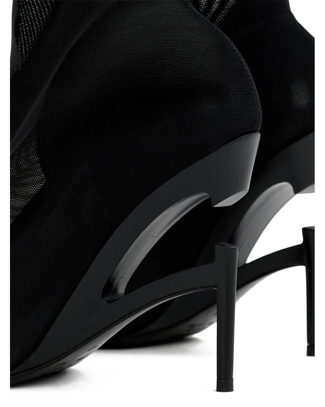 B1ARCHIVE Black 100Mm Mesh-Textured Boots