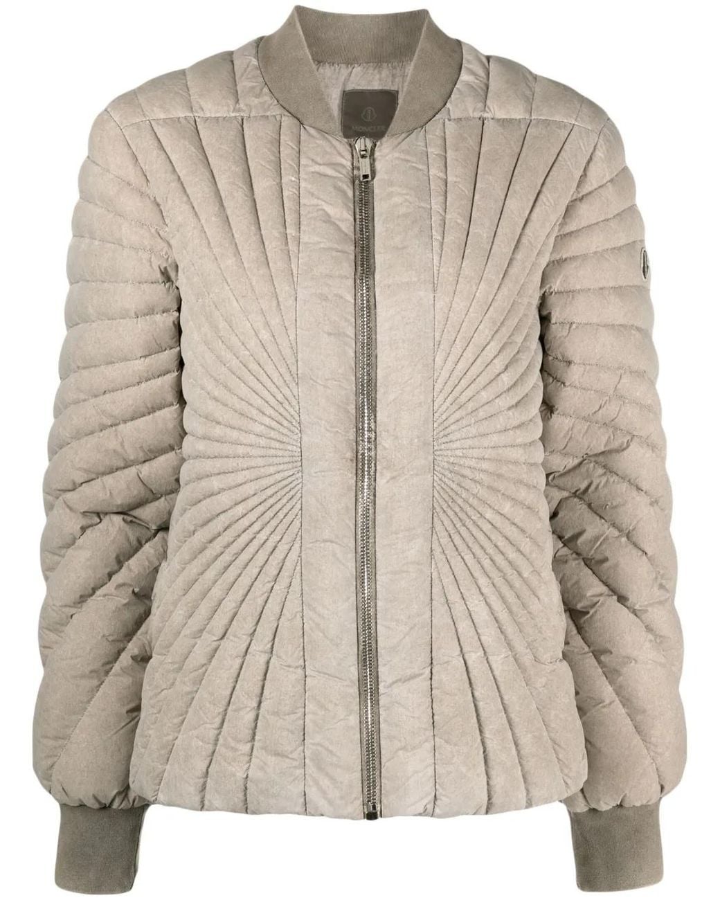 Moncler Brown Neutral Radiance Flight Padded Bomber Jacket