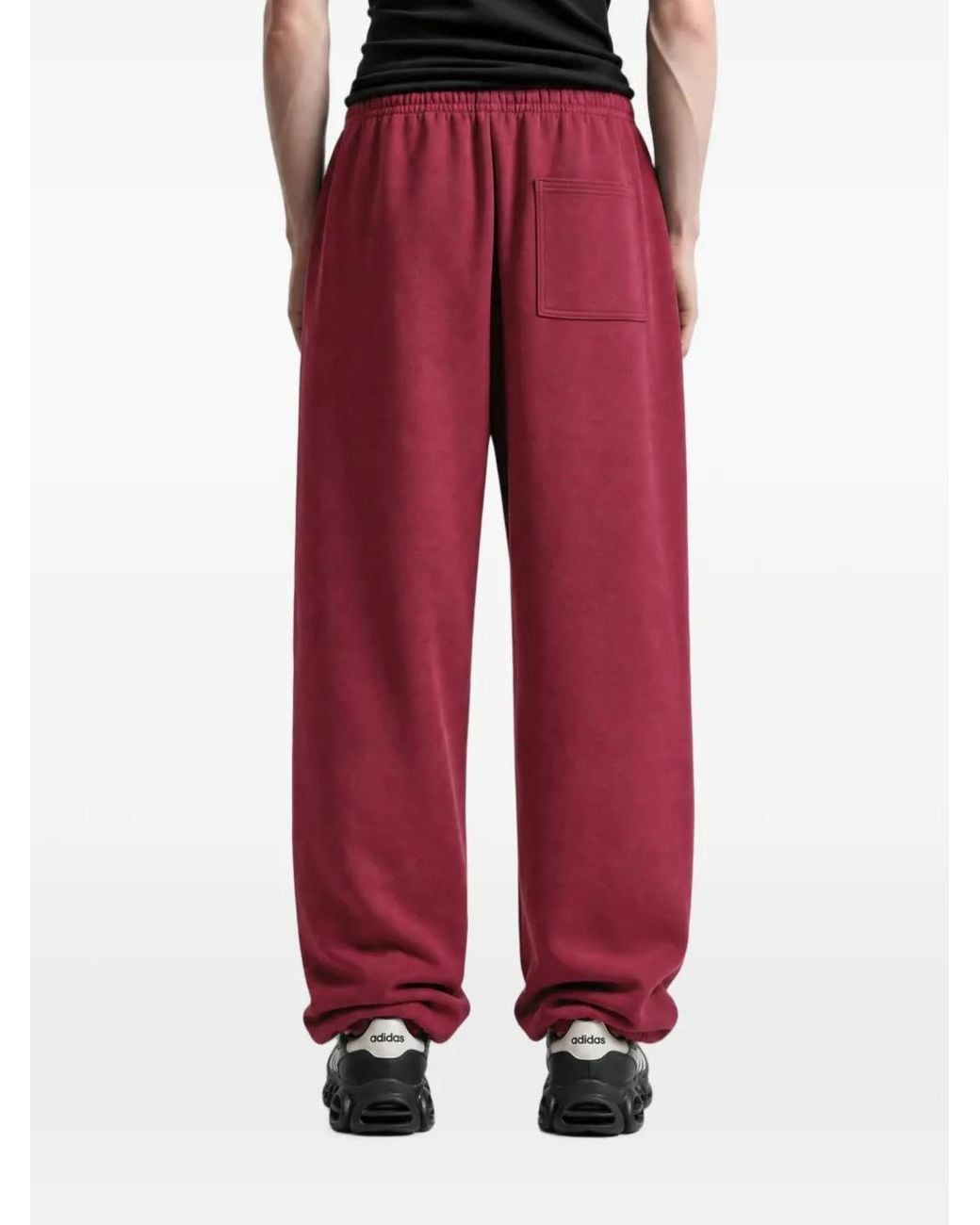 Willy Chavarria Red Logo-Print Track Pants