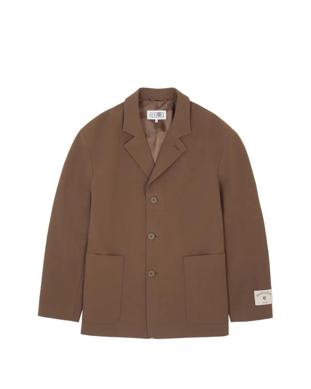 MM6 by Maison Margiela Brown Blazer En Laine Mélangée for men