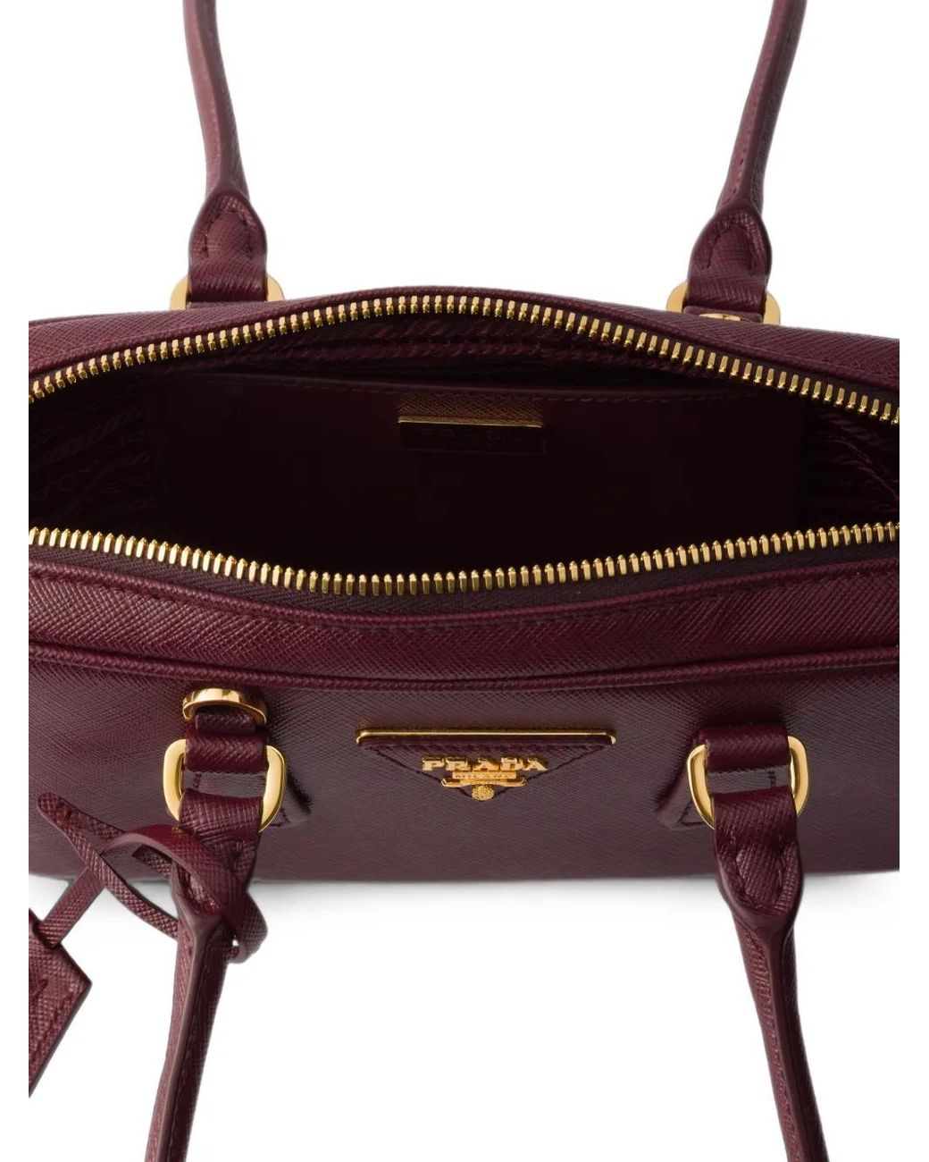 Prada Purple Saffiano Leather Top-Handle Mini-Bag