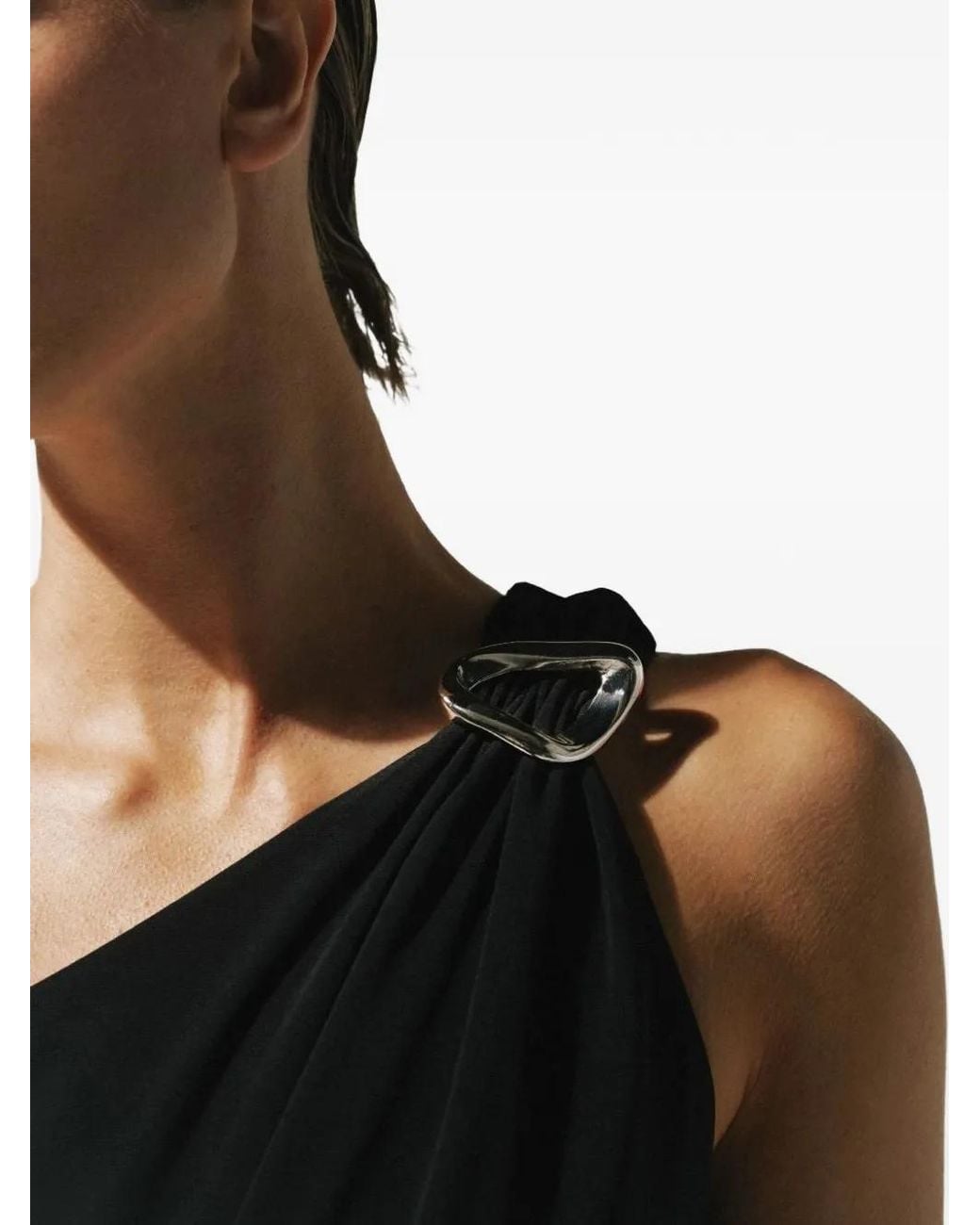 Baobab Black Canoa One-Shoulder Maxi Dress