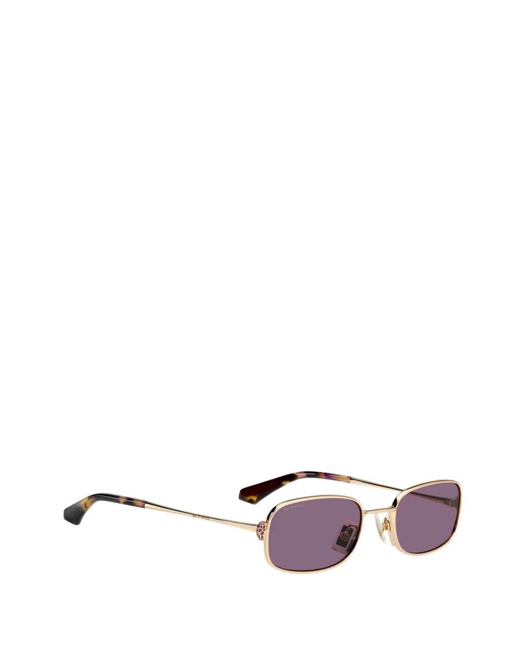 Etro Purple Rectangle-Frame Sunglasses