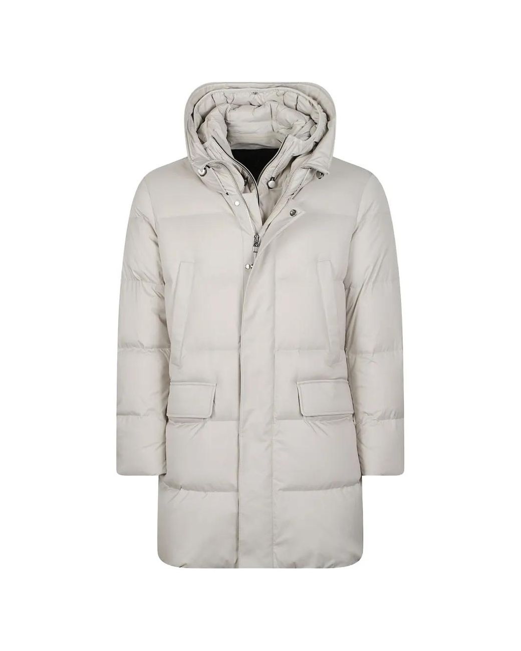Montecore Gray Quilted Hooded Coat for men