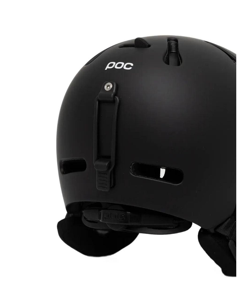 Poc Black Logo-Print Ski Helmet