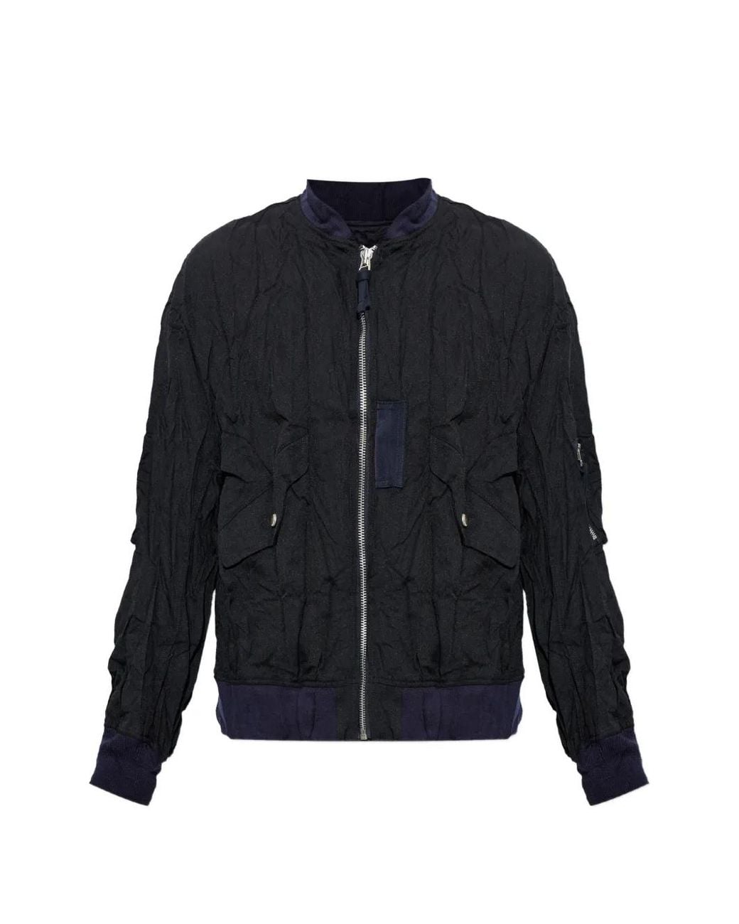 Comme des Garçons Blue Zip-Up Bomber Jacket for men