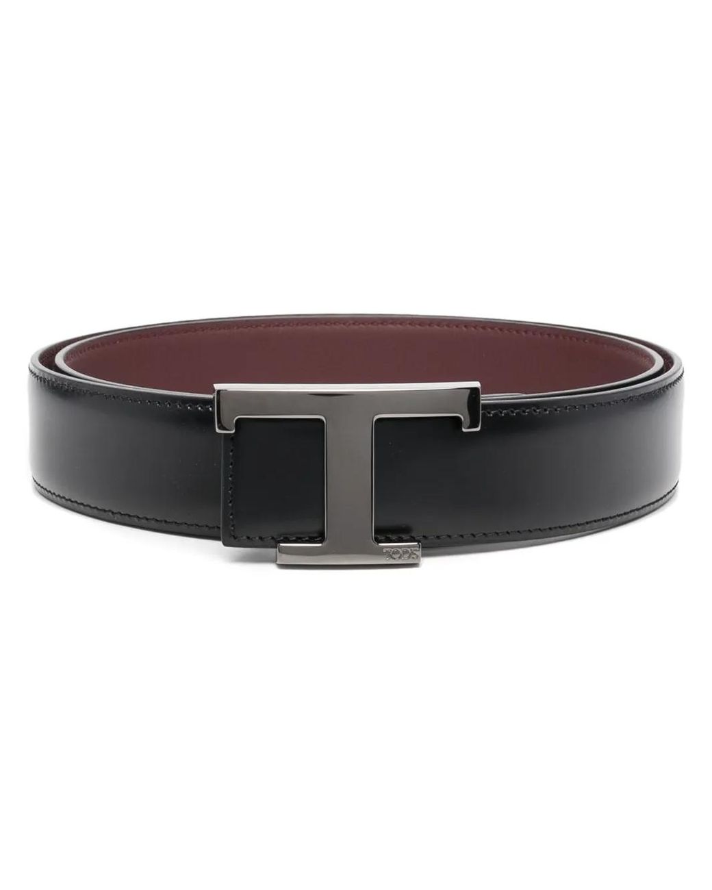 Tod's Black T Timeless Reversible Belt